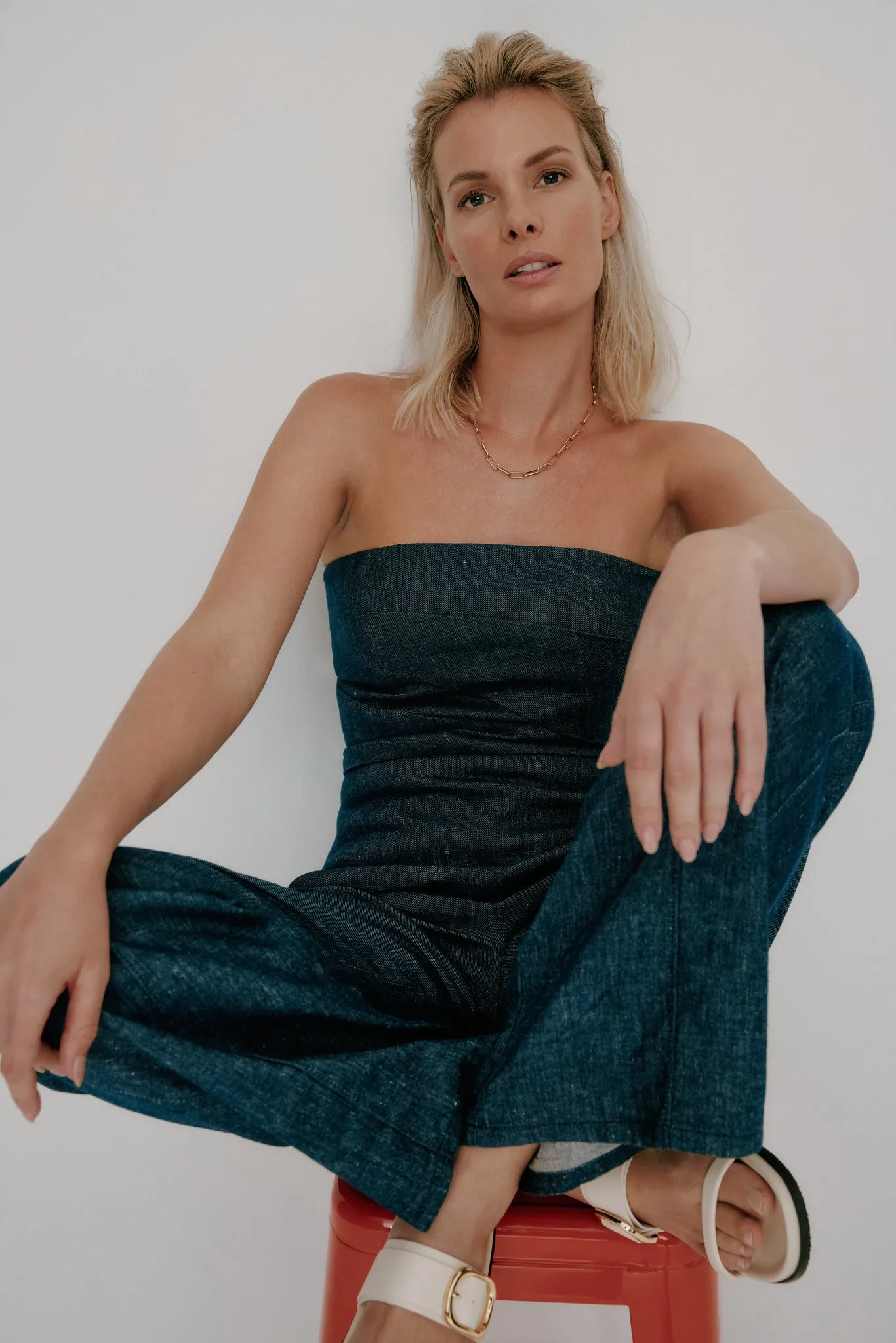 Denim bustier