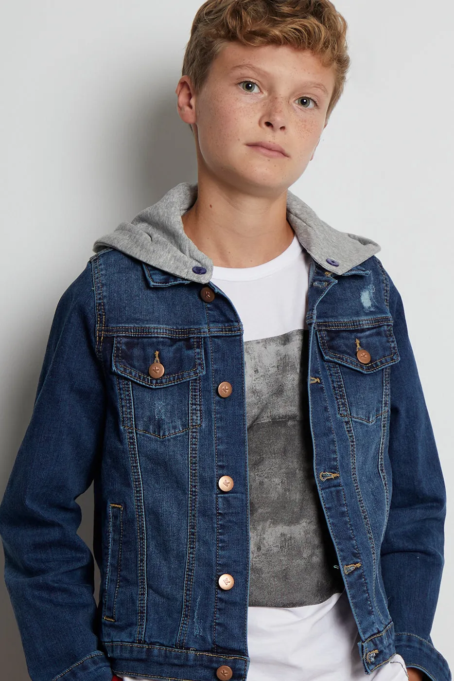 Denim Hooded Jacket
