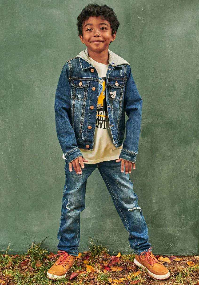 Denim Hooded Jacket