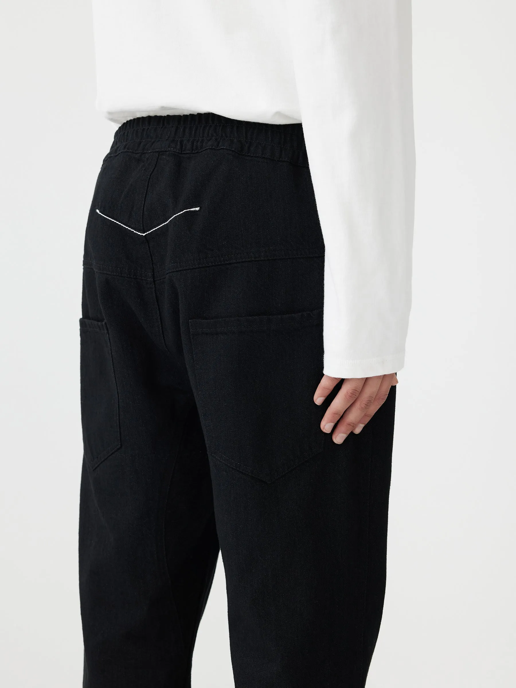 denim lo slung pull on pant