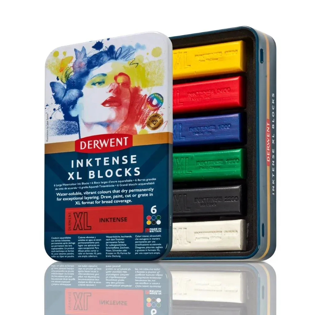 Derwent Inktense XL Blocks Tin 6 Pack