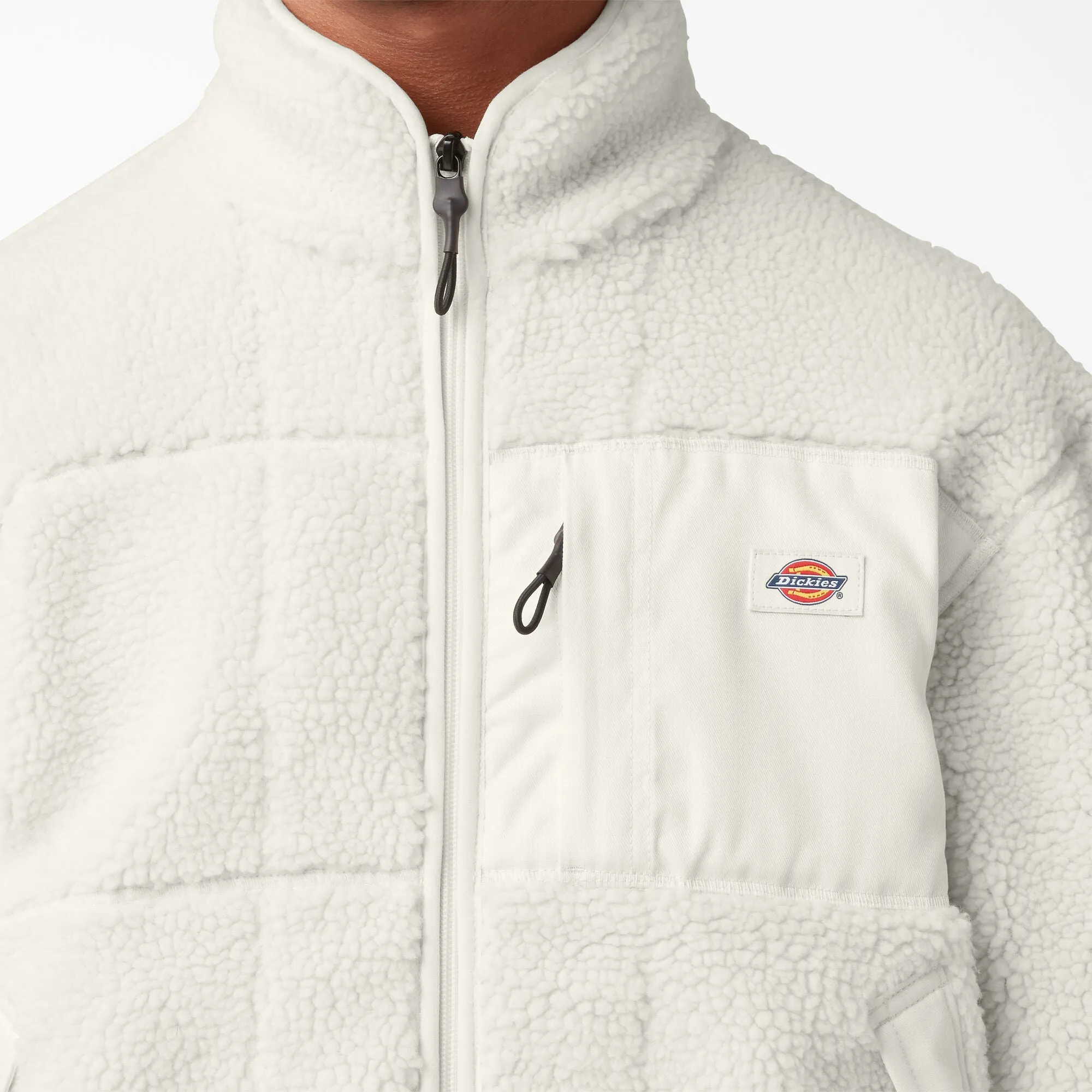 Dickies Men's Red Chute Fleece Jacket Cloud TJE06CL9