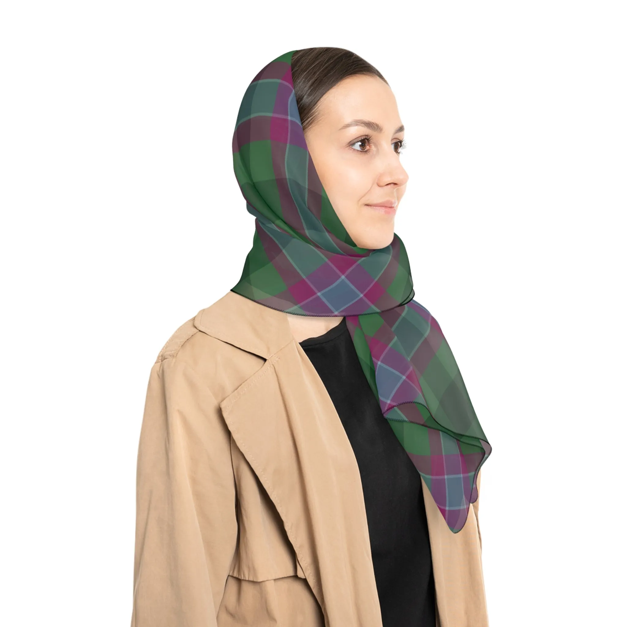 Dunans Rising Tartan Sheer Poly Scarf