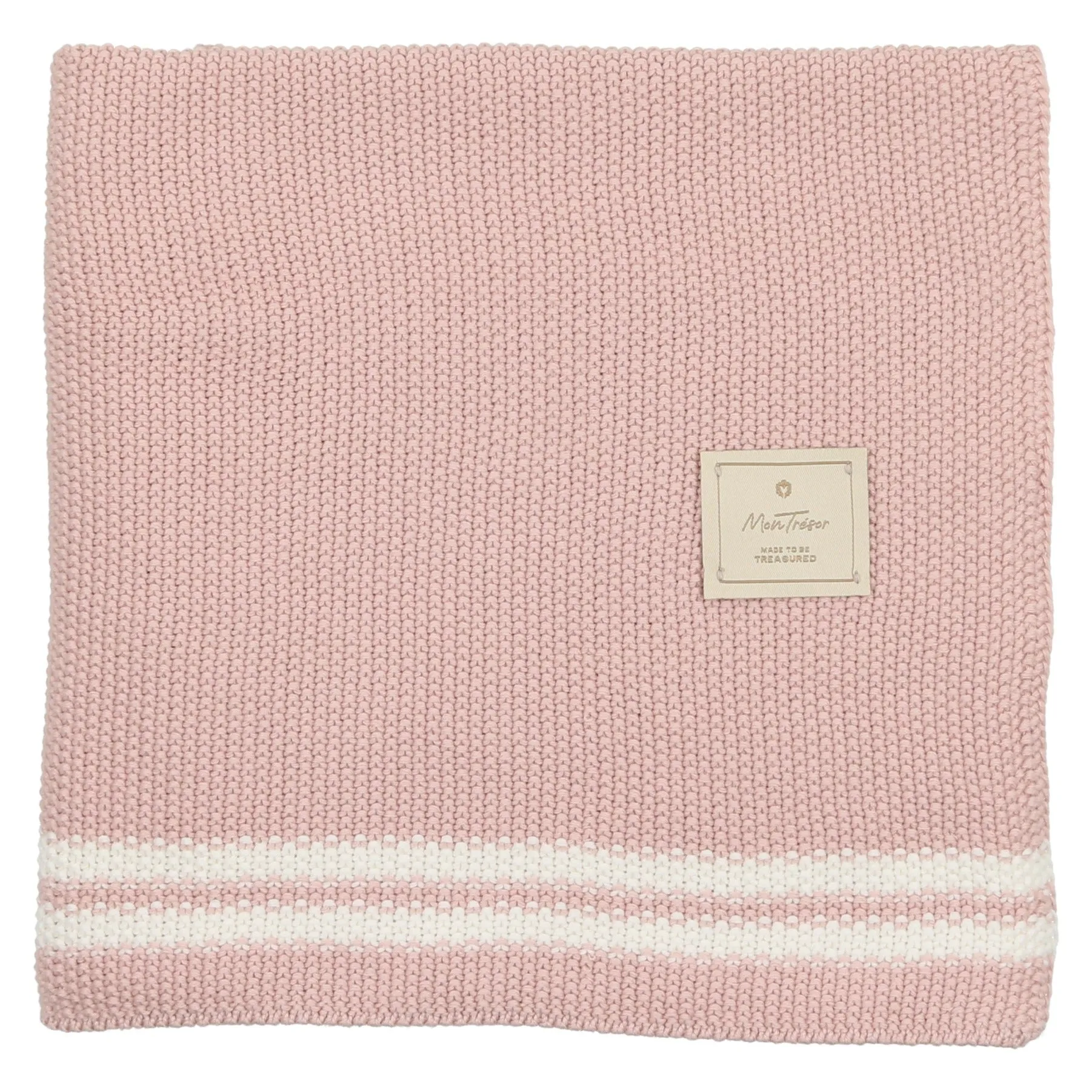 Duo Stripe Chunky-Knit Blanket