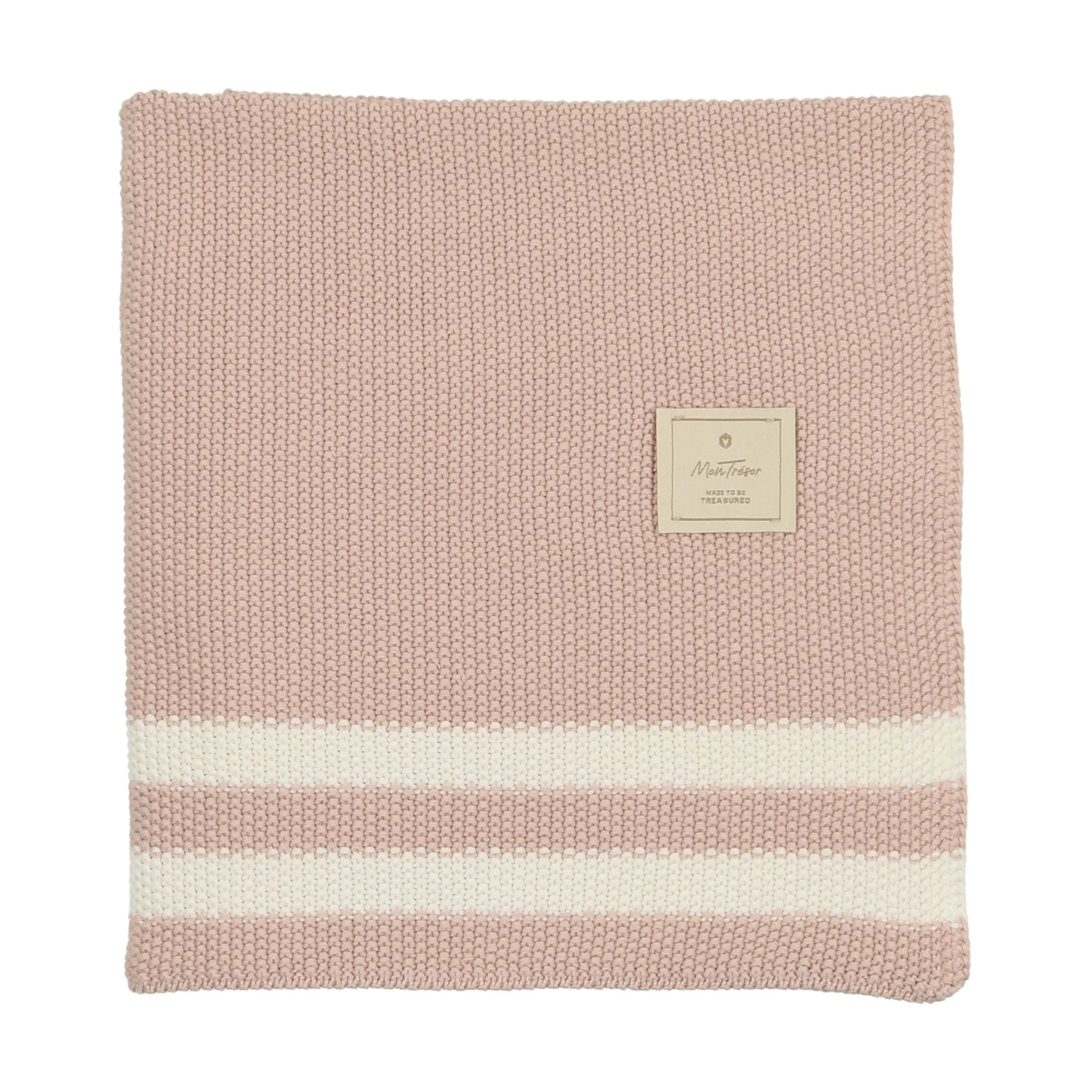 Duo Stripe Chunky-Knit Blanket