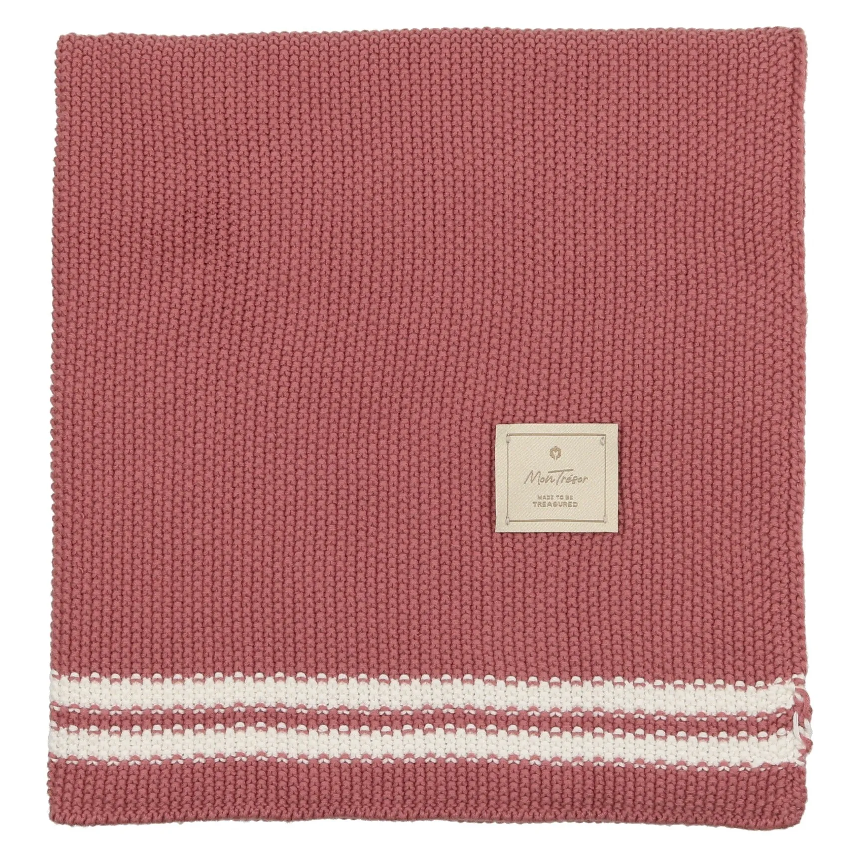 Duo Stripe Chunky-Knit Blanket