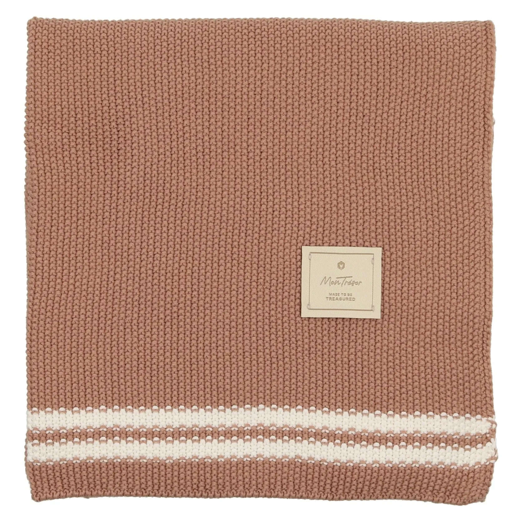 Duo Stripe Chunky-Knit Blanket