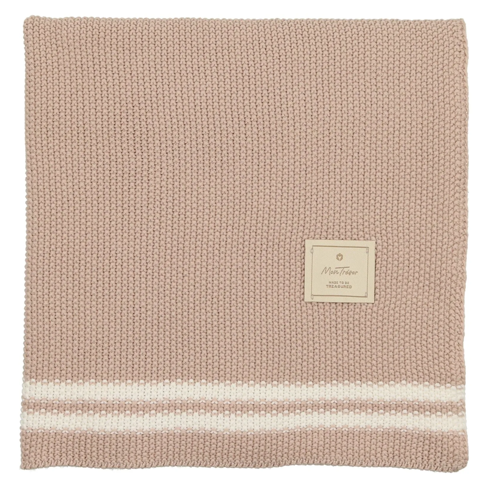 Duo Stripe Chunky-Knit Blanket