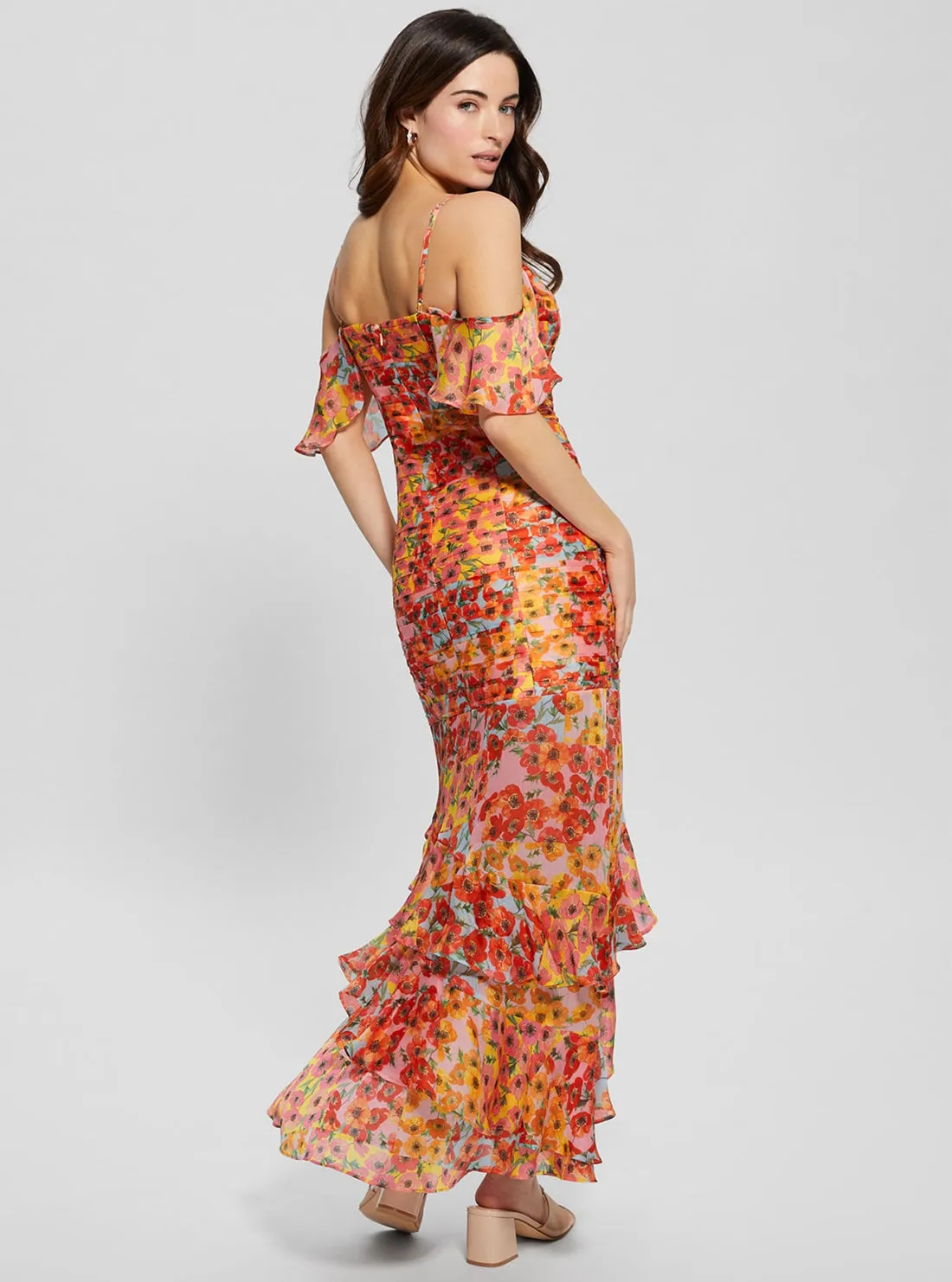 Eco Red Floral Juliana Maxi Dress