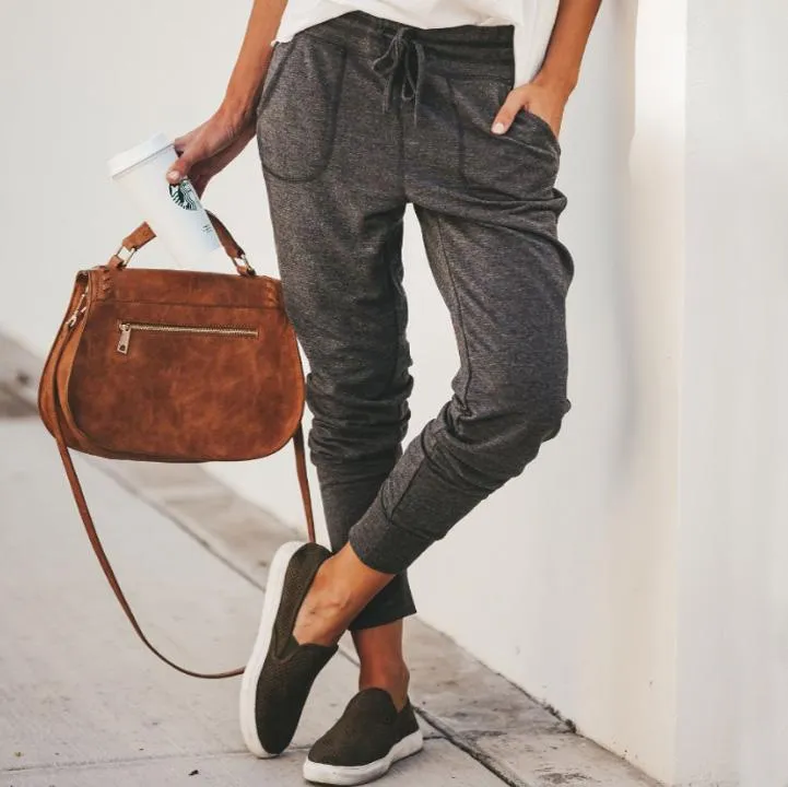 Elastic Waist Loose Elastic Ankle Sports Pants