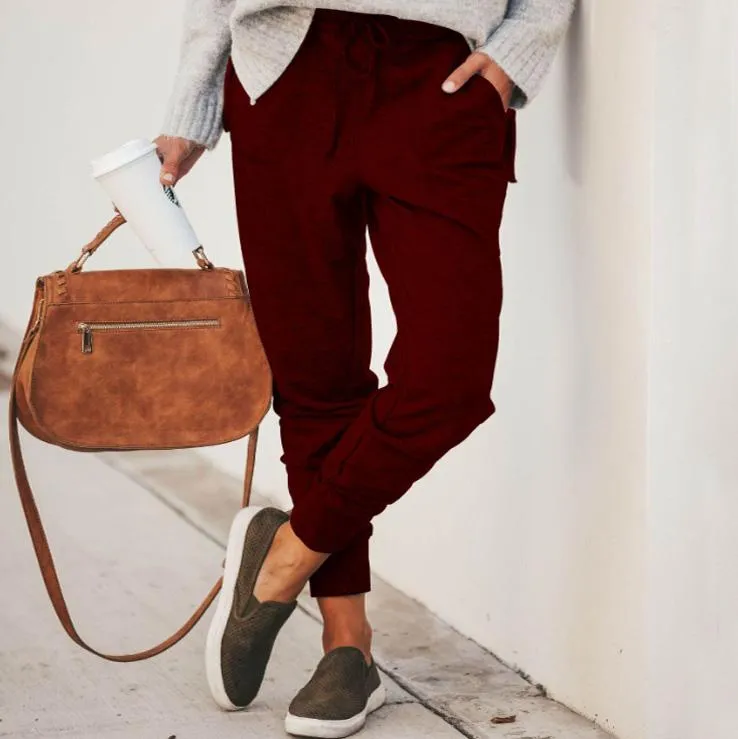 Elastic Waist Loose Elastic Ankle Sports Pants