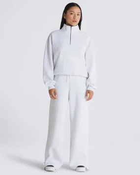 Elevated Double Knit Mockneck - White Heather