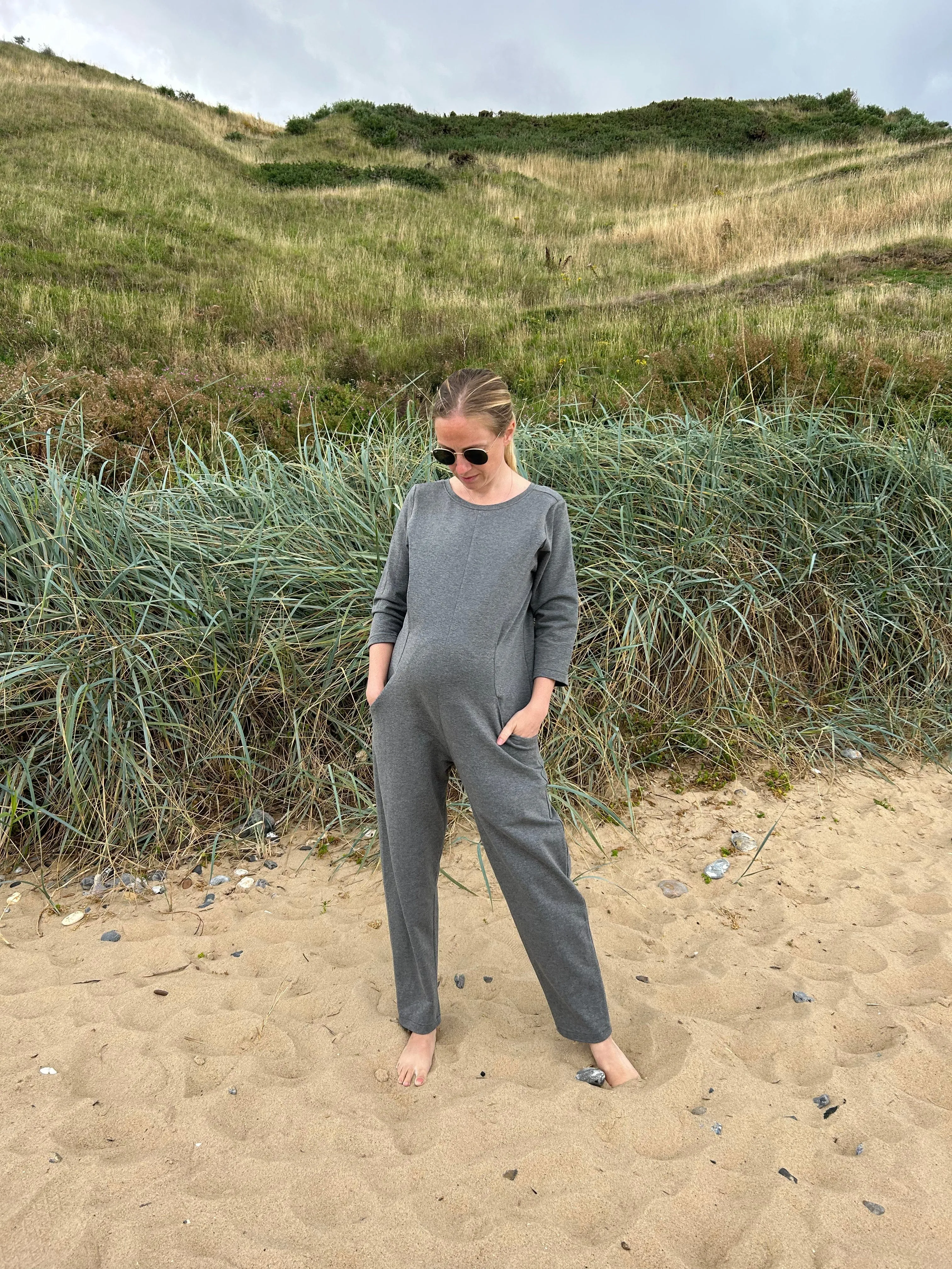 Etta Jumpsuit - Maternity Jumpsuit & Breastfeeding Jumpsuit - Grey