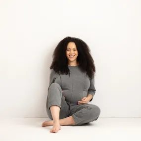 Etta Jumpsuit - Maternity Jumpsuit & Breastfeeding Jumpsuit - Grey