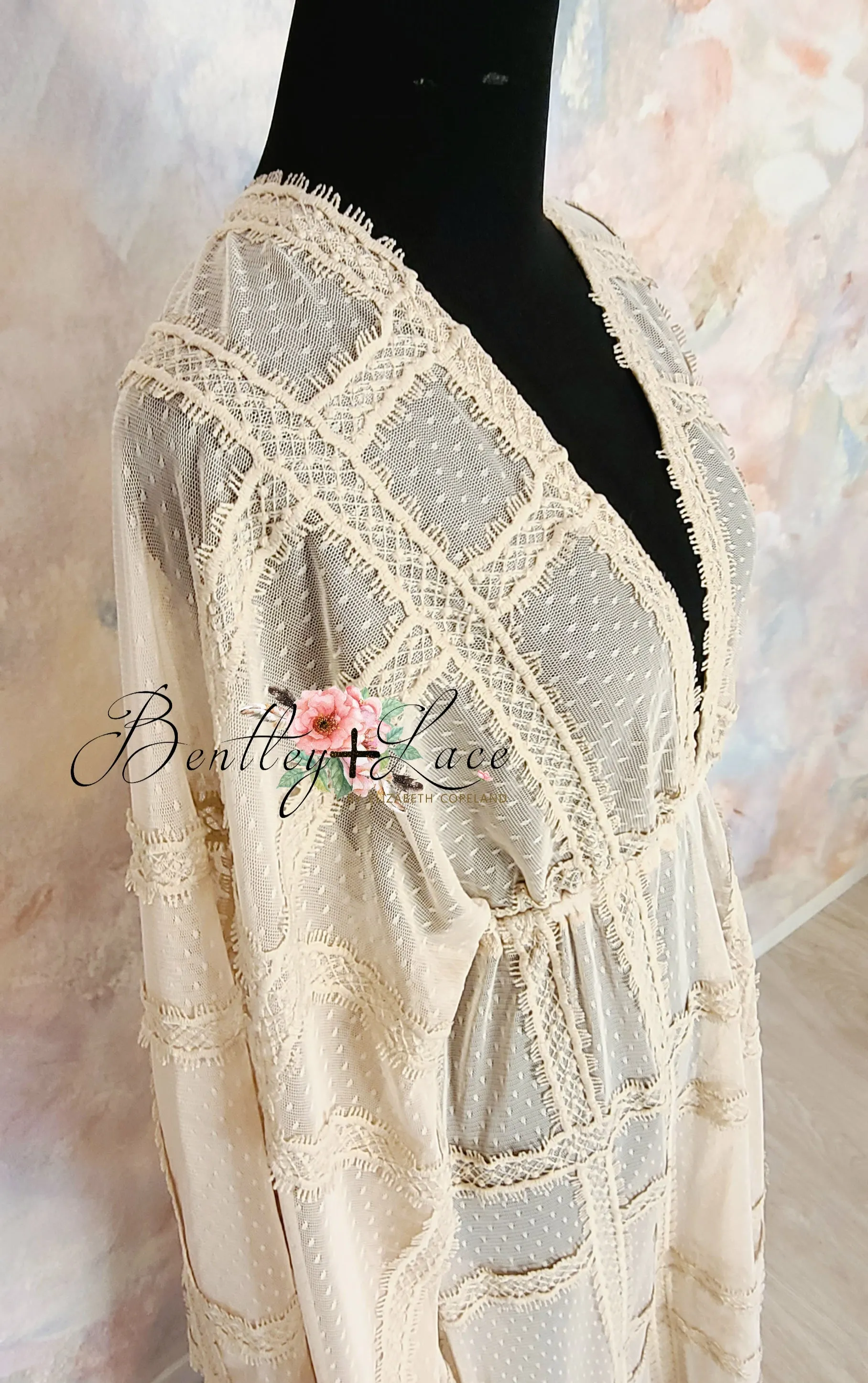 euc slip included Cora  (Sand) Bohemian Inspired gown - (Teen/Adult) Maternity/ Non Maternity.