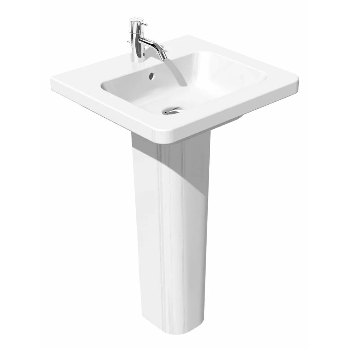 Frontline White Resort Full Pedestal Basin
