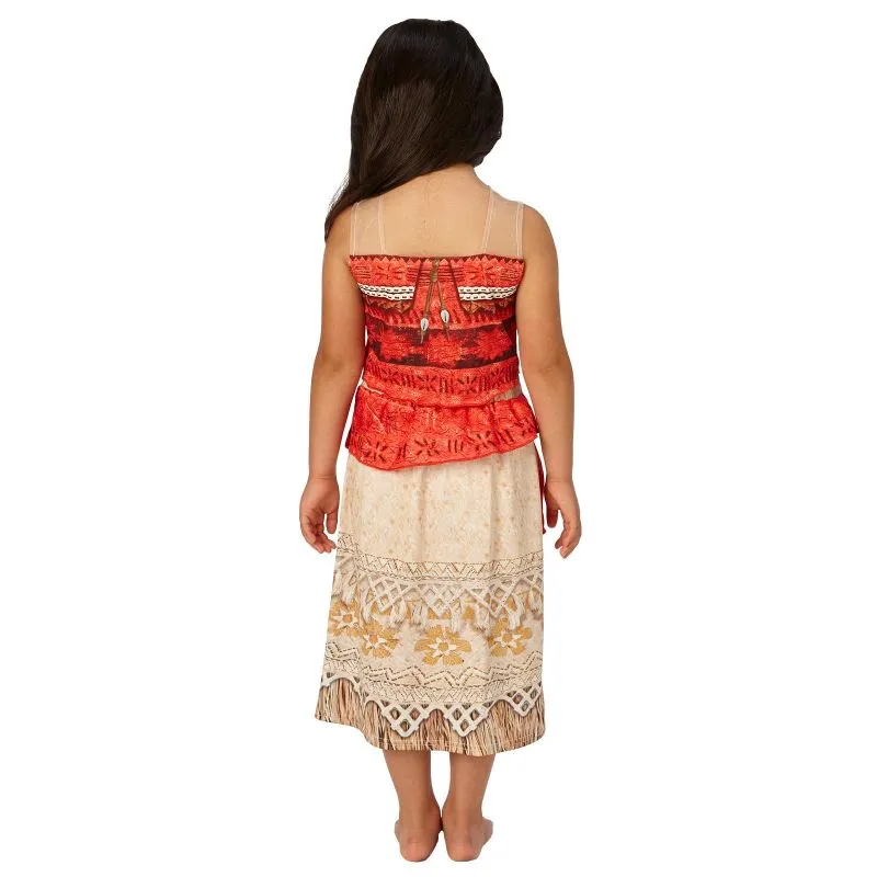 Girls Moana Deluxe Costume - Size 7-8 Years