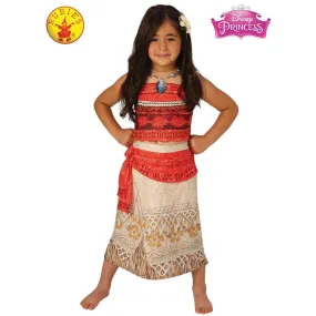 Girls Moana Deluxe Costume - Size 7-8 Years