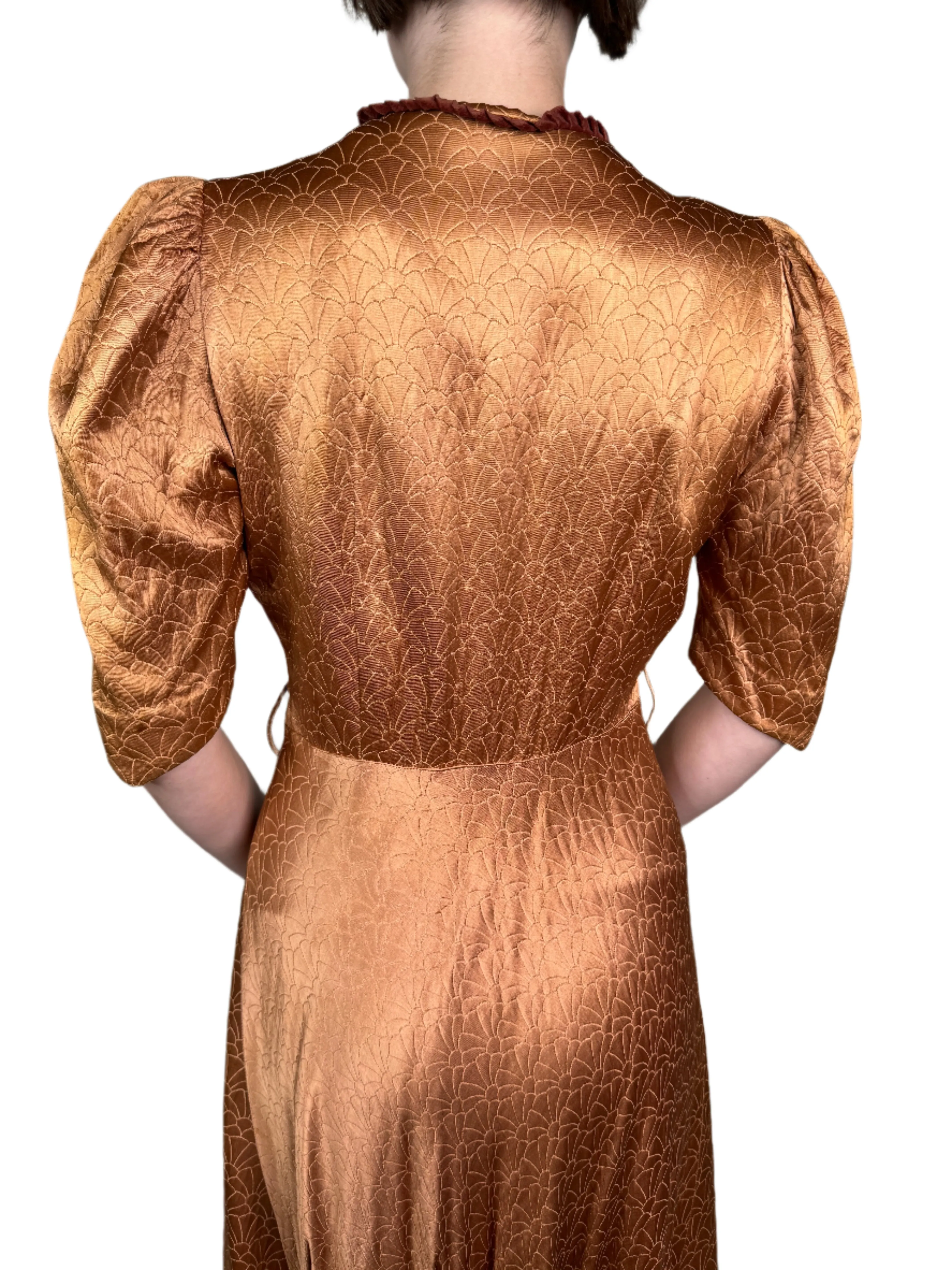 Gold Satin Dressing Gown 1930s