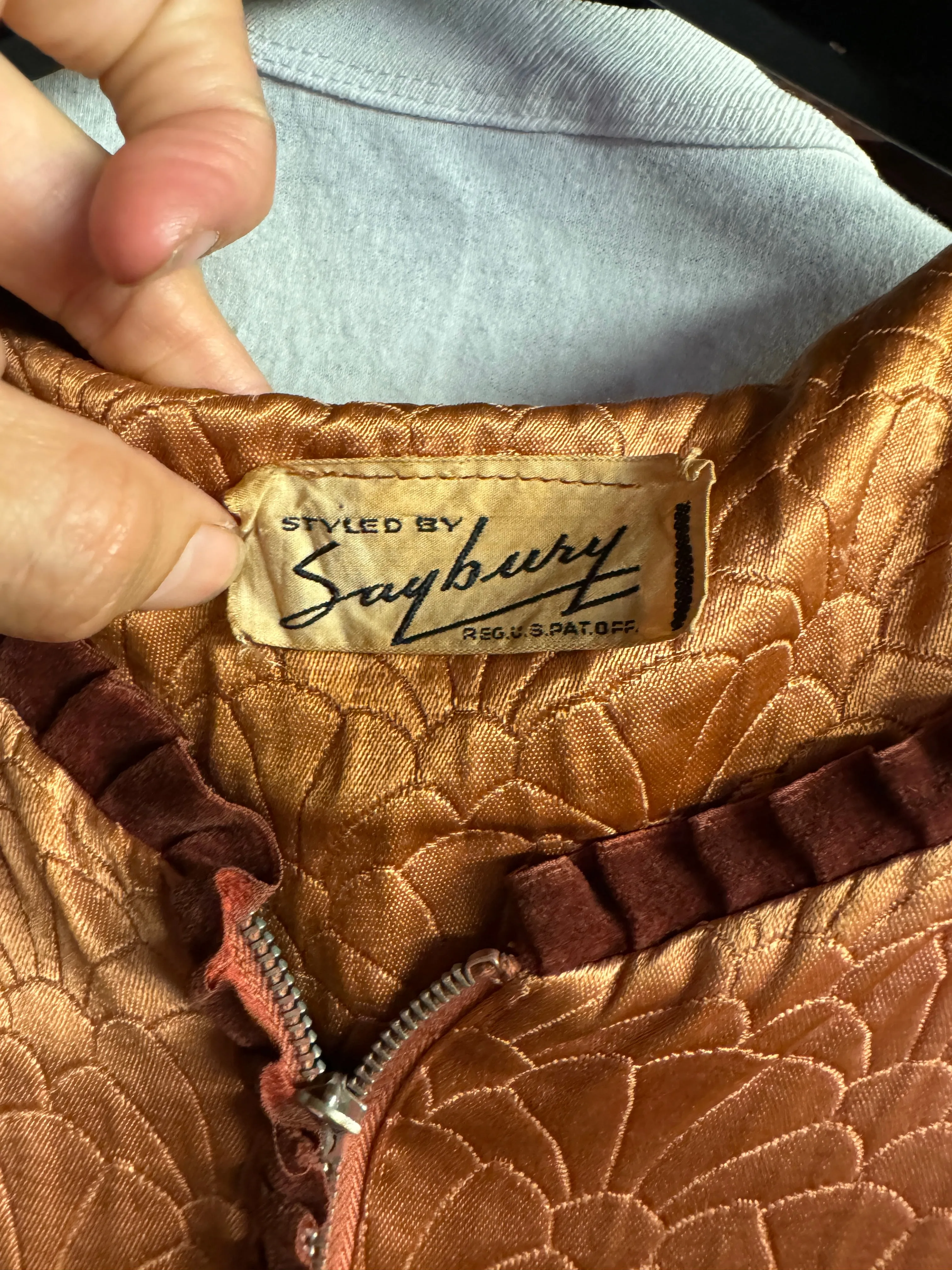 Gold Satin Dressing Gown 1930s