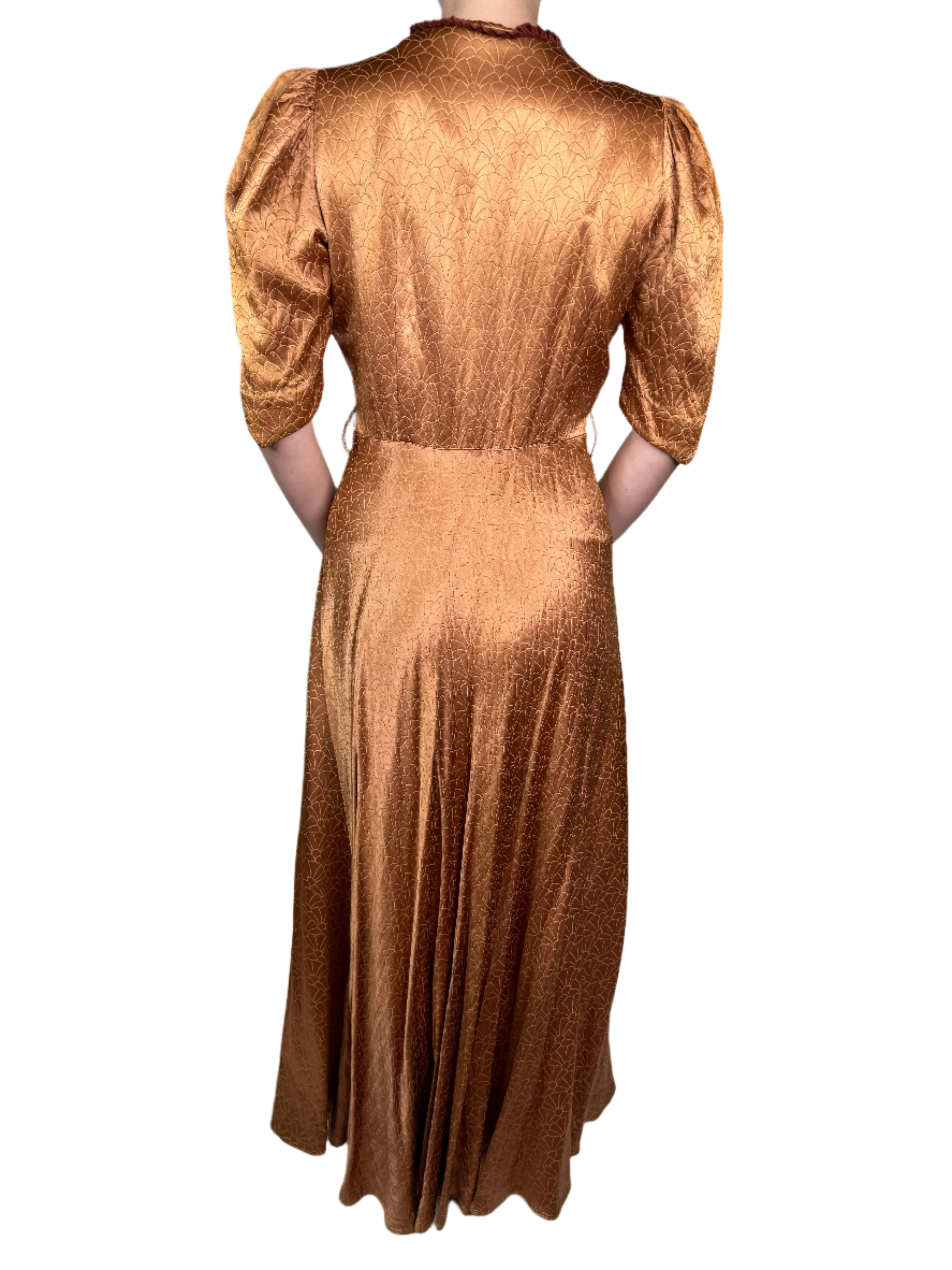 Gold Satin Dressing Gown 1930s
