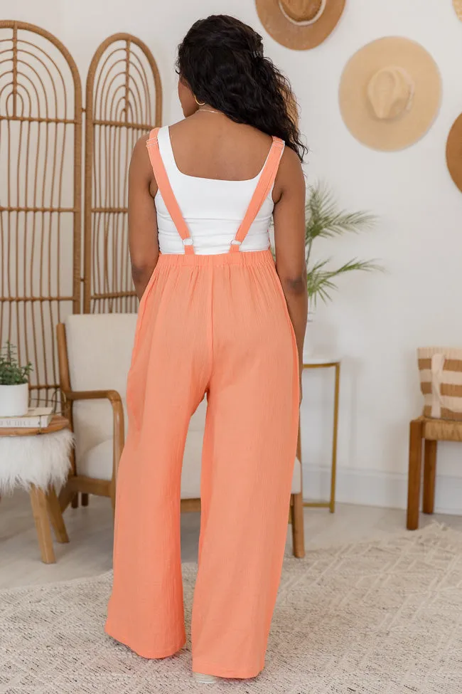 Got To Be You Orange Gauze Jumpsuit FINAL SALE