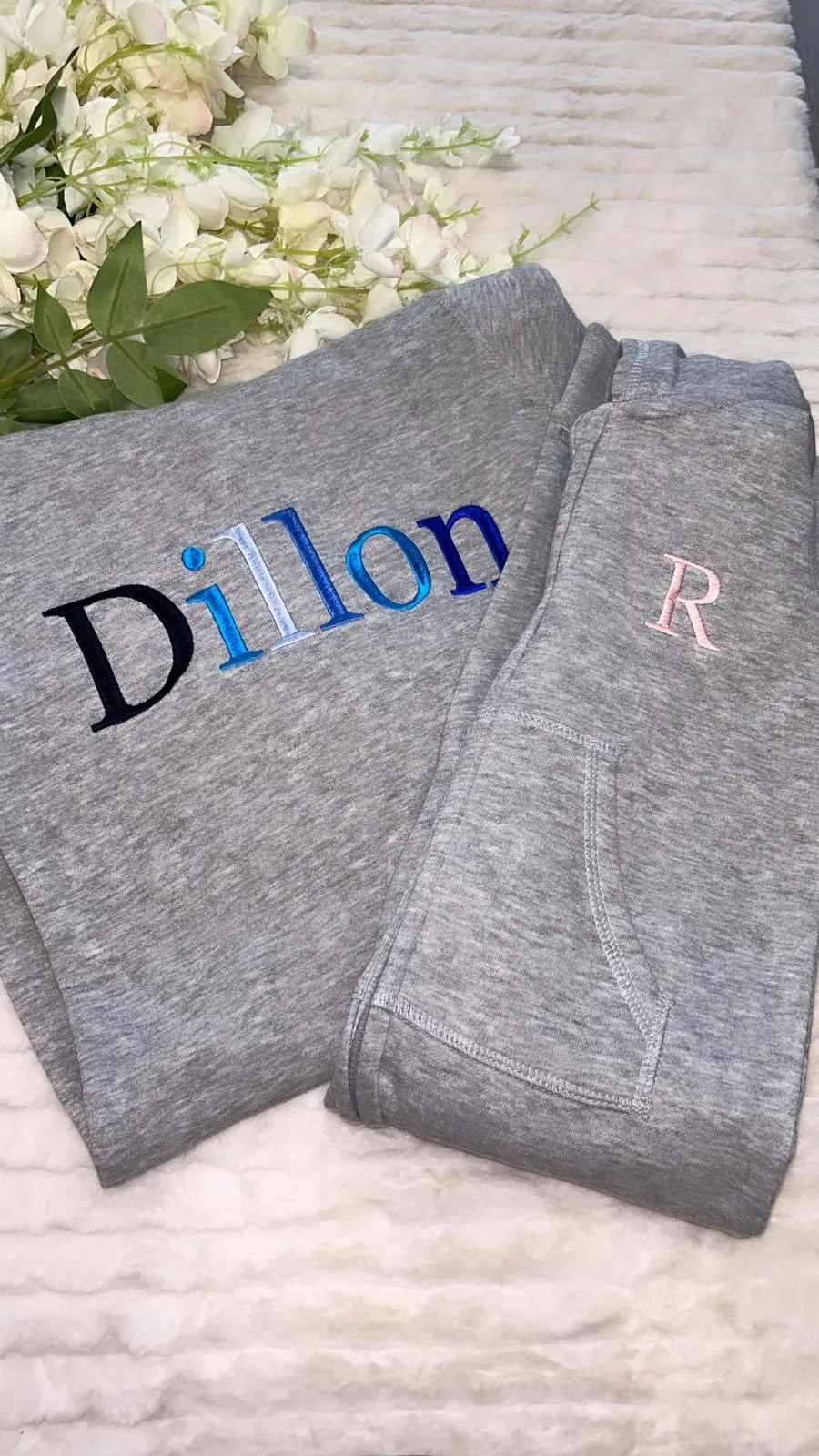 Grey hoodie style onesie