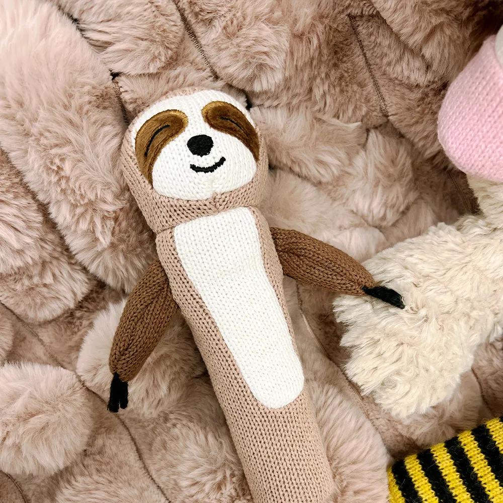 Hand Rattle - Knit - Sloth