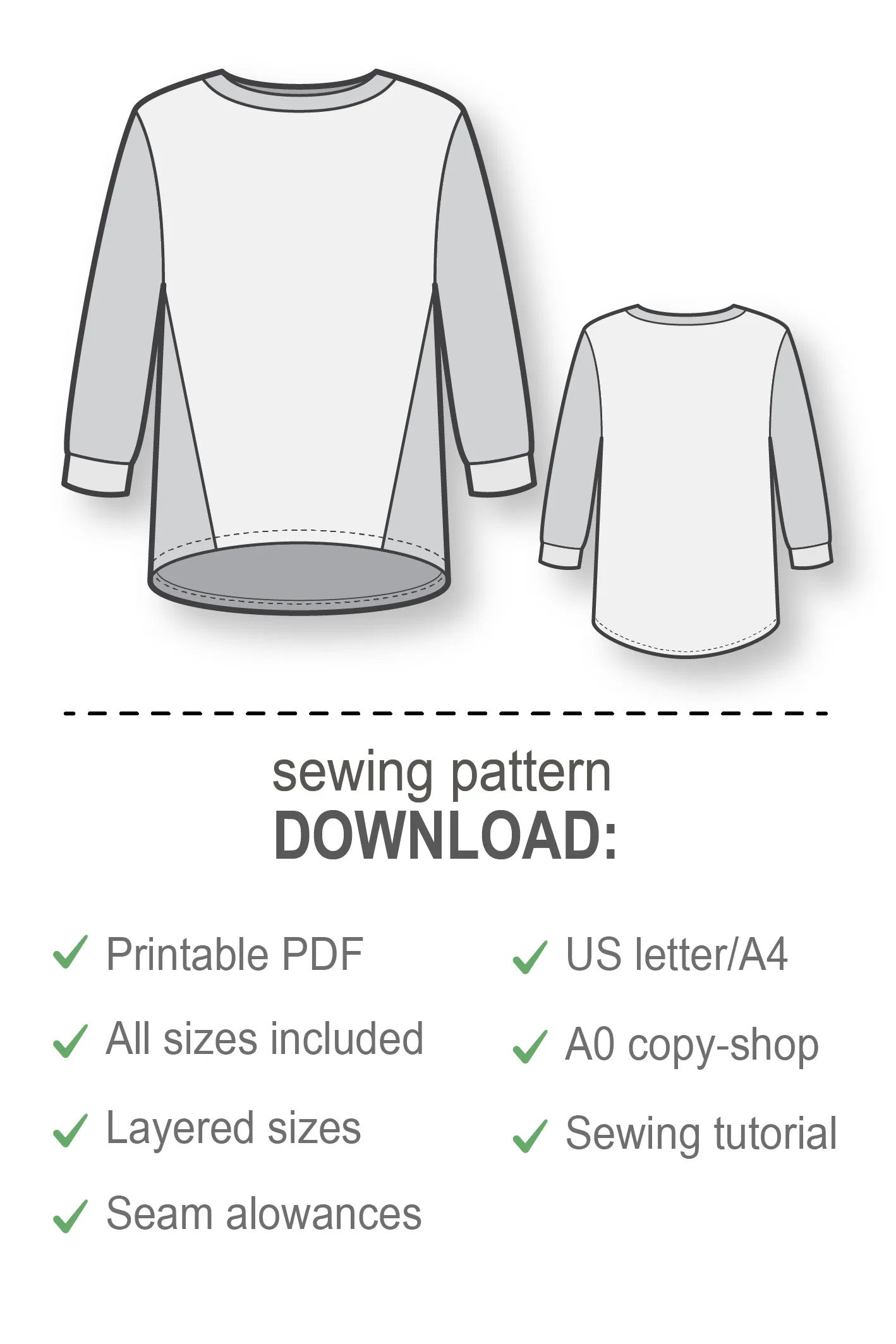 High Low Sweatshirt #2120