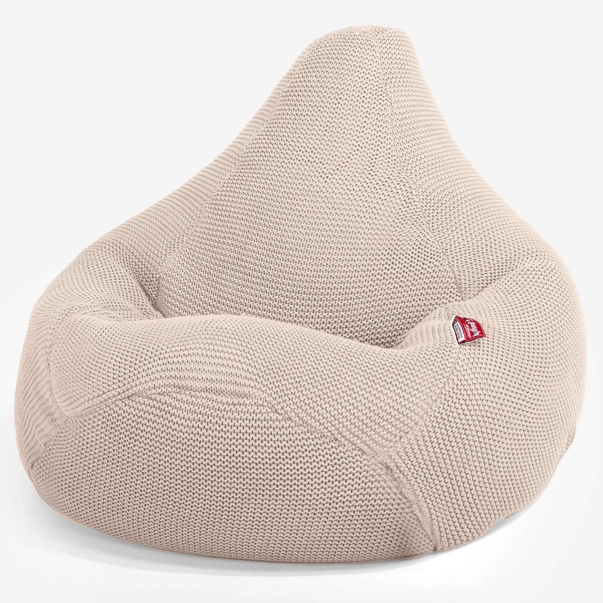 Highback Bean Bag Chair - Ellos Knitted Cream