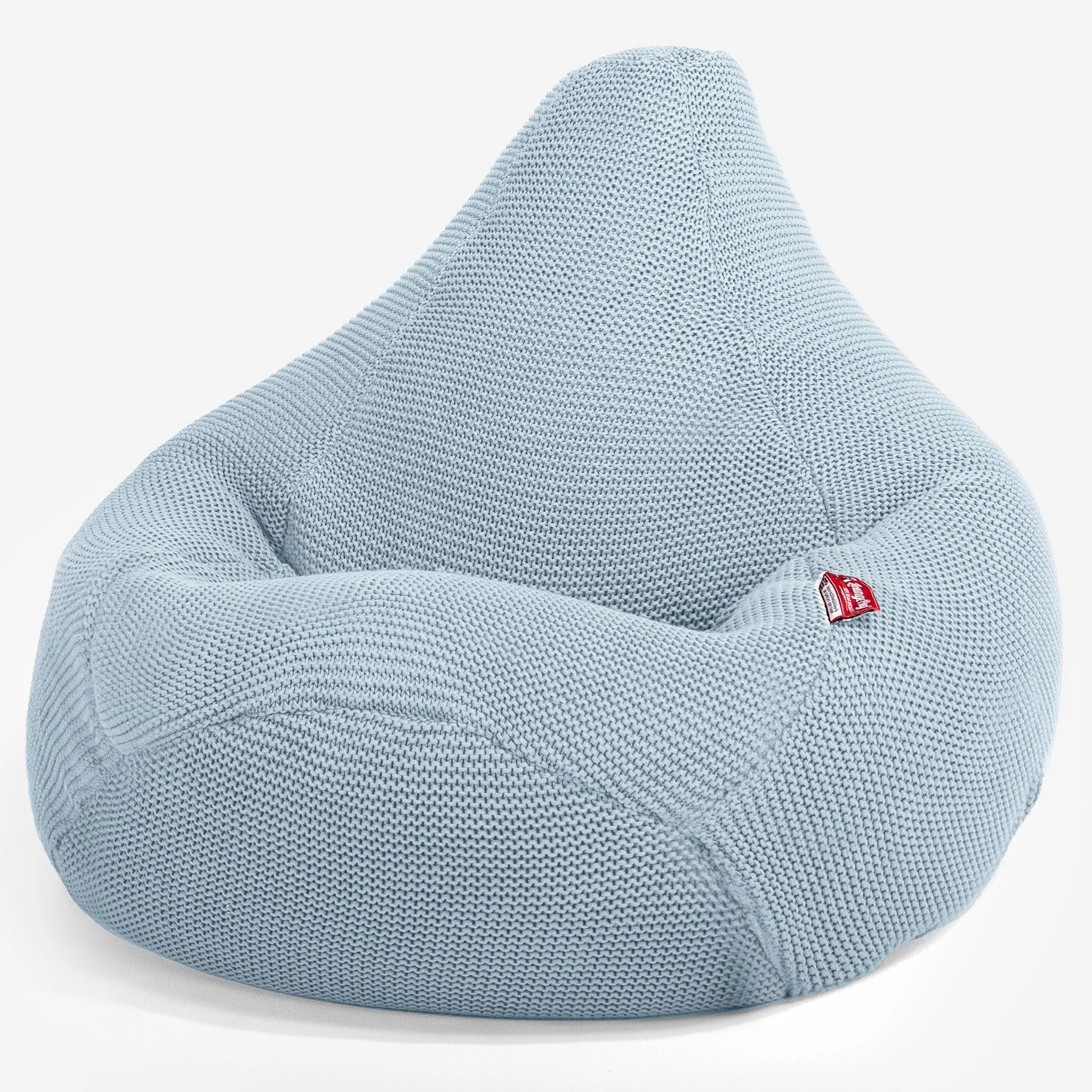 Highback Bean Bag Chair - Ellos Knitted Misty Blue