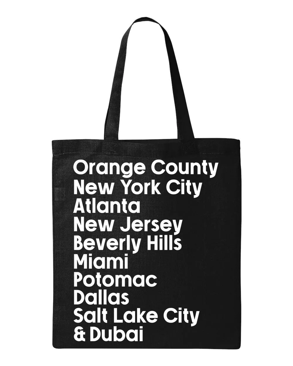 Housewives Cities Bundle: V-Neck Tee & Tote Bag (Sizes XS-4XL)