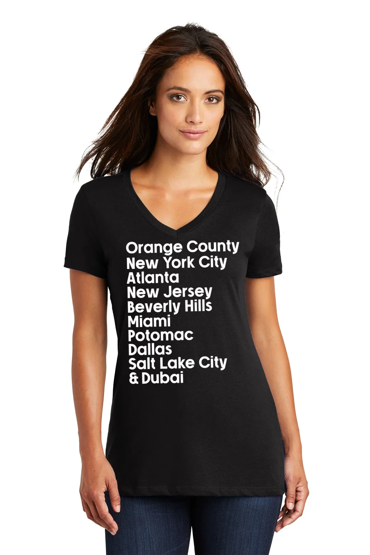 Housewives Cities Bundle: V-Neck Tee & Tote Bag (Sizes XS-4XL)