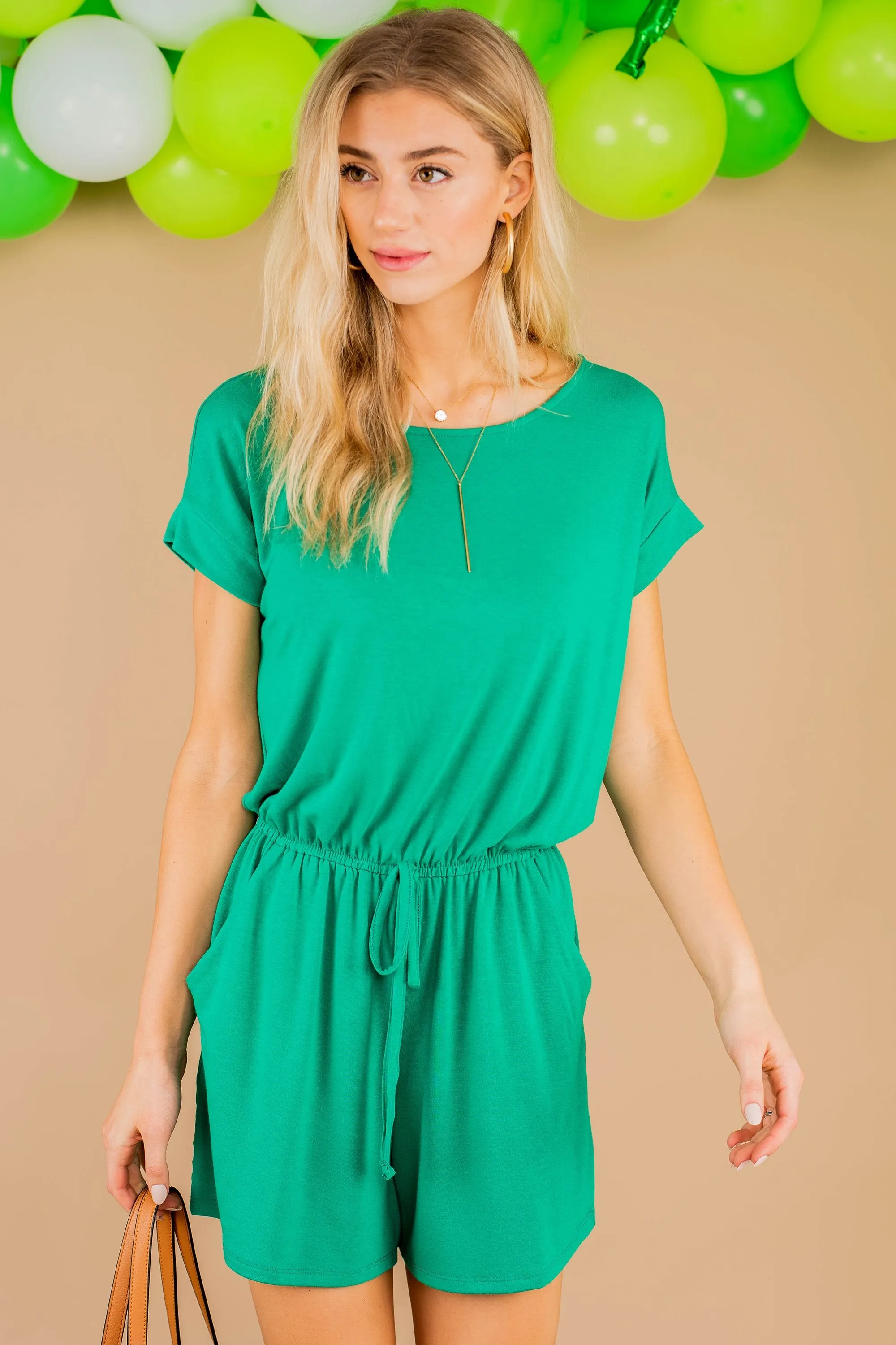 How I Feel Kelly Green Romper