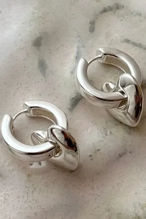 IOKASTE recycled chunky hoops silver-plated