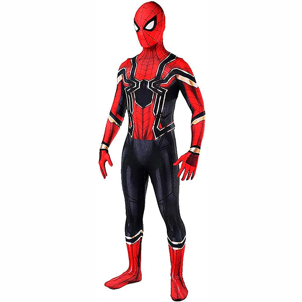 Iron Spider Spider-Man Spandex Jumpsuit Superhero Cosplay Costume