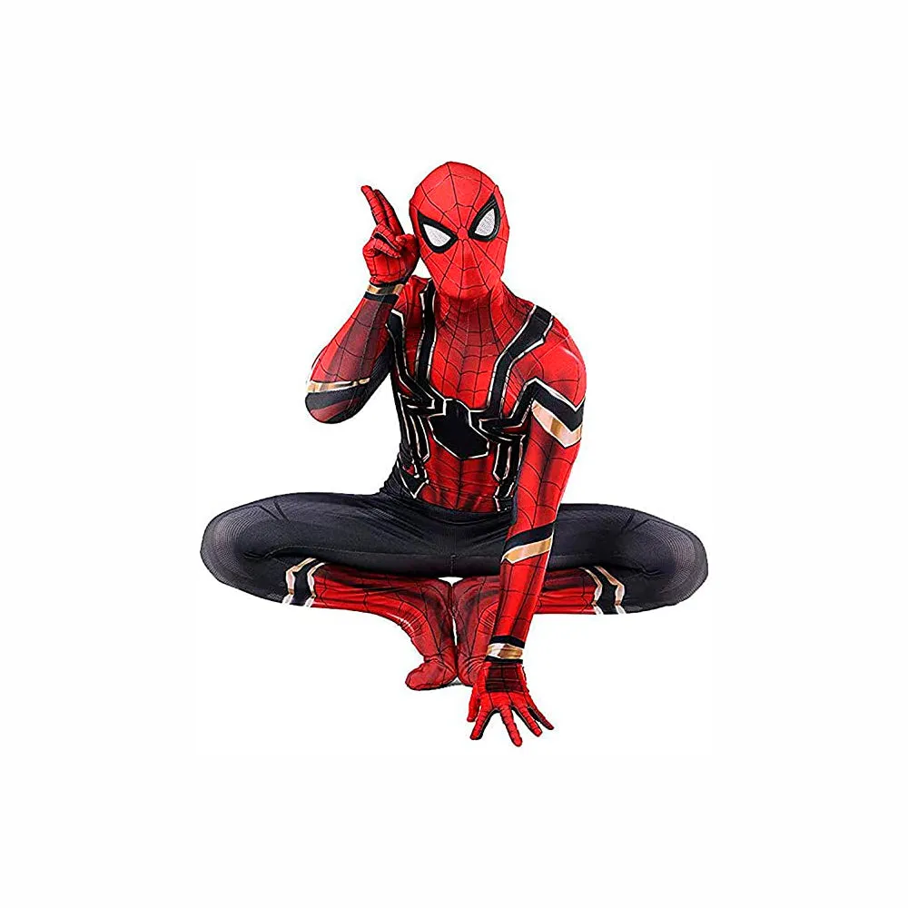 Iron Spider Spider-Man Spandex Jumpsuit Superhero Cosplay Costume