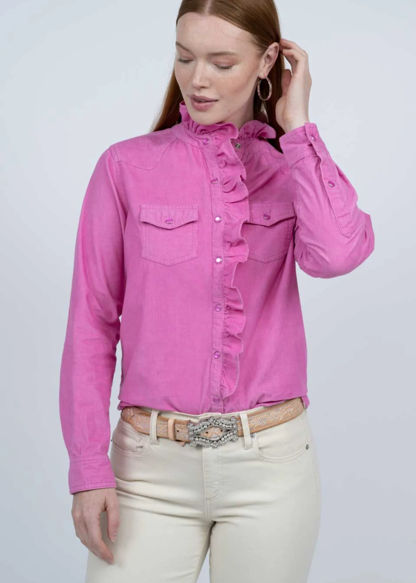 Ivy Jane Joyce Ruffle Snap Shirt