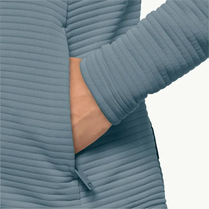 Jack Wolfskin Ladies Modesto Fleece Jacket Teal Grey