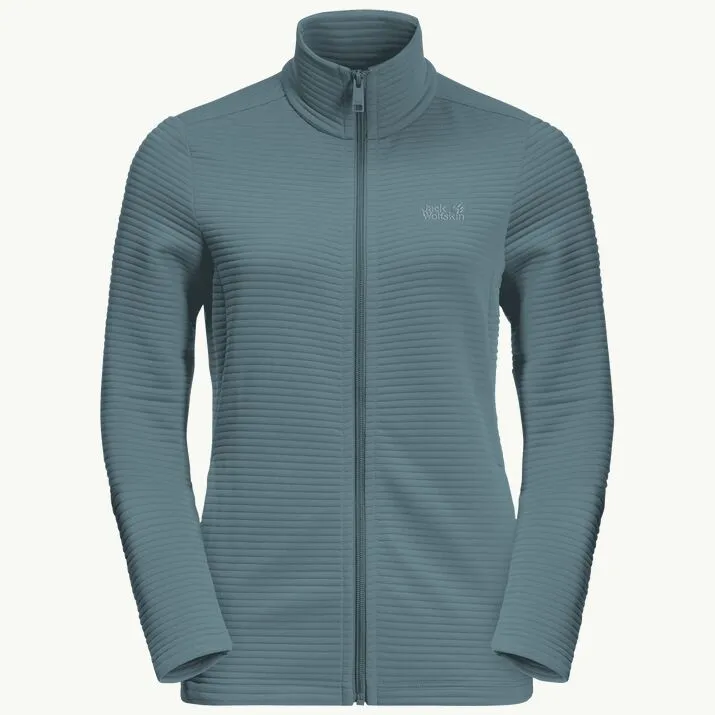 Jack Wolfskin Ladies Modesto Fleece Jacket Teal Grey