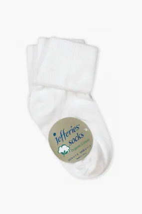 Jefferies Socks Organic Cotton Turn Cuff Kids Socks 3-Pack