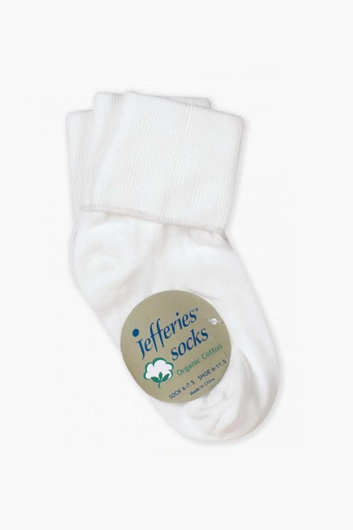 Jefferies Socks Organic Cotton Turn Cuff Kids Socks 3-Pack