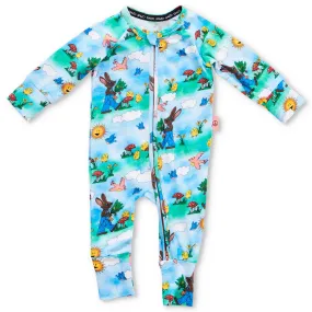 Kip & Co Bunny Boy Organic LS Zip Romper