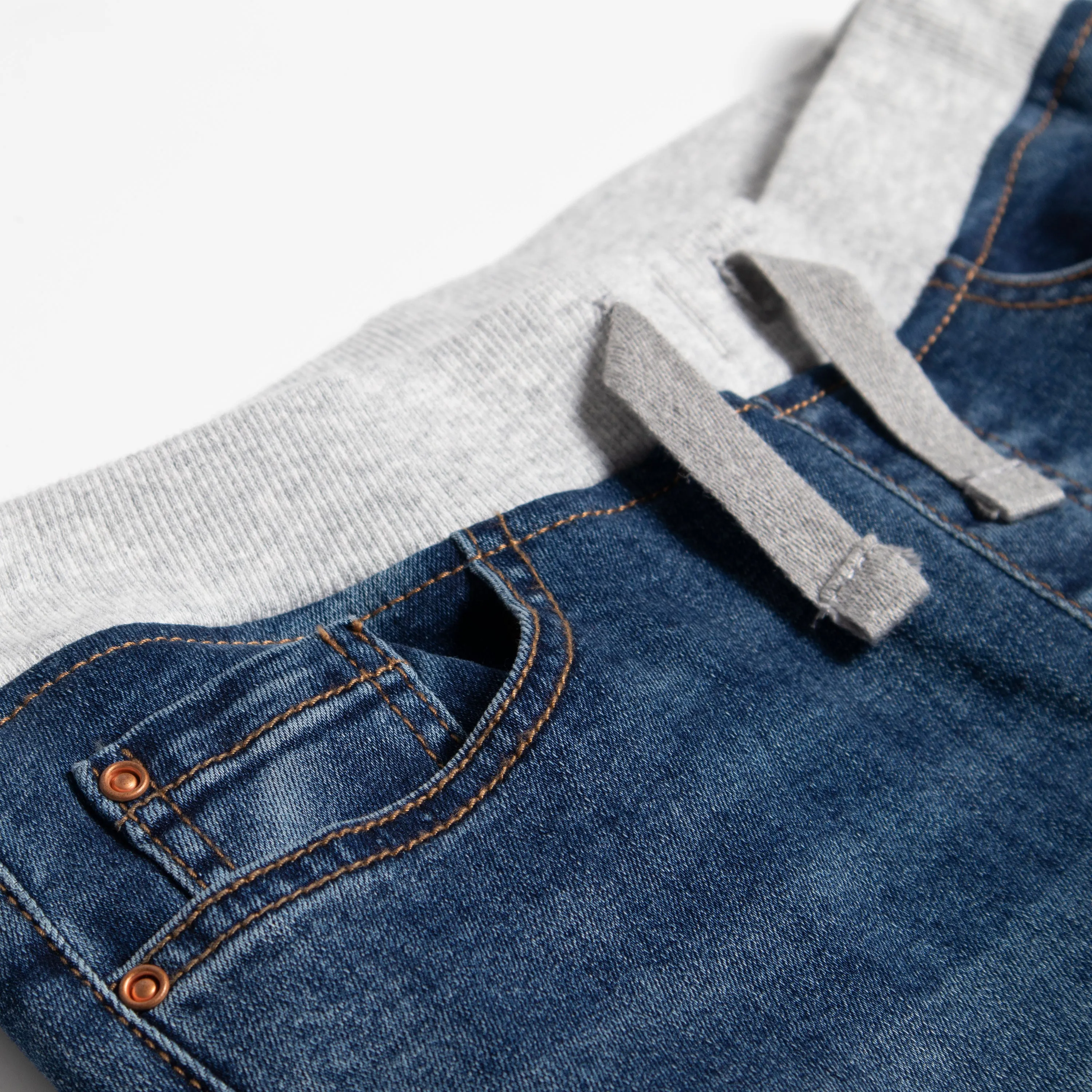 Knit Waist Denim Jean
