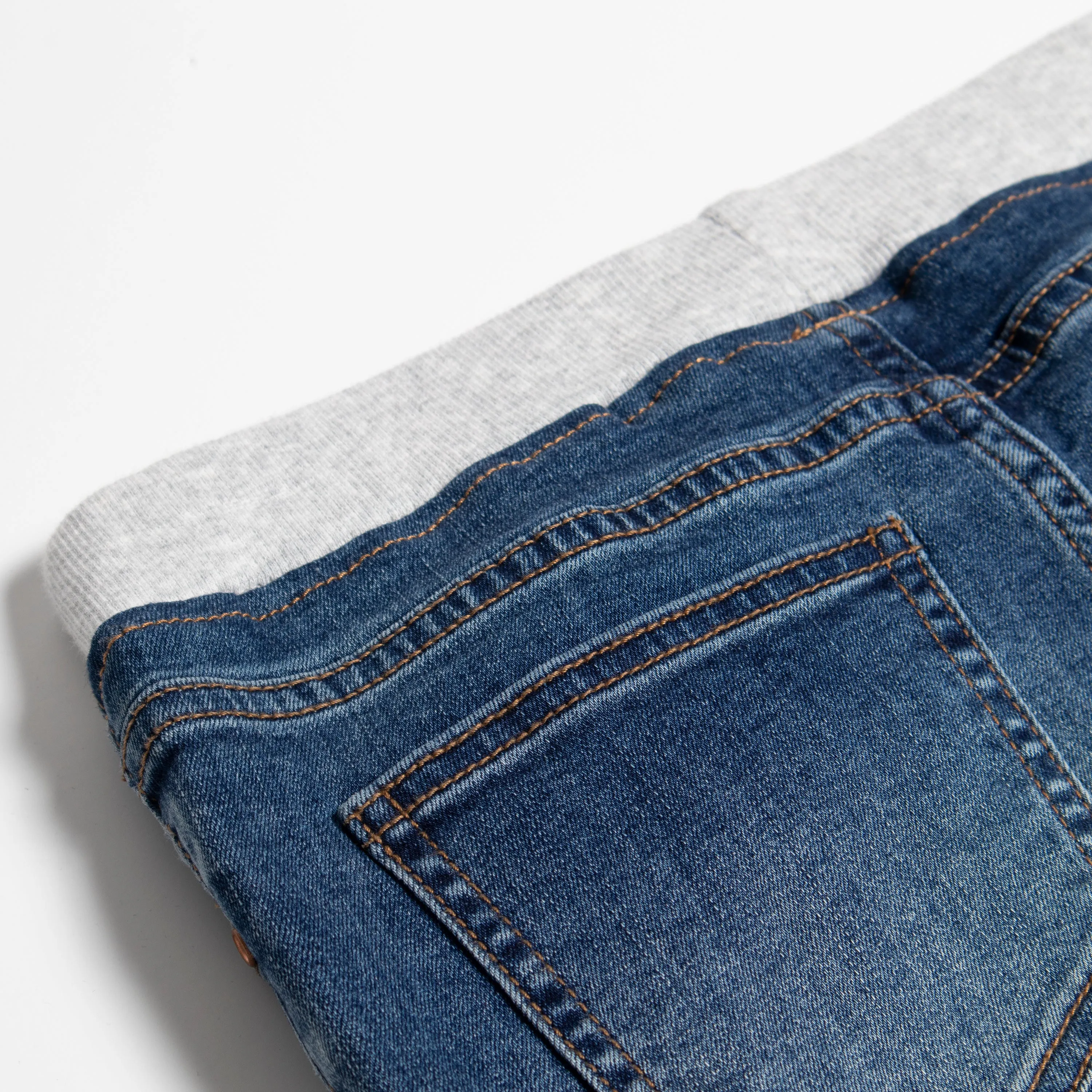 Knit Waist Denim Jean