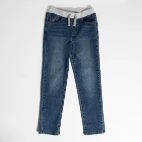 Knit Waist Denim Jean