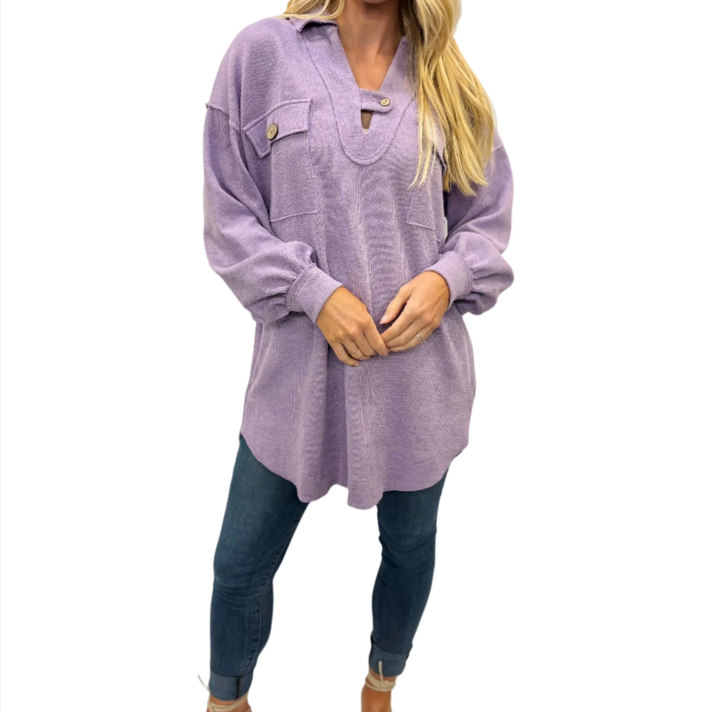 Lavender Oversized Top