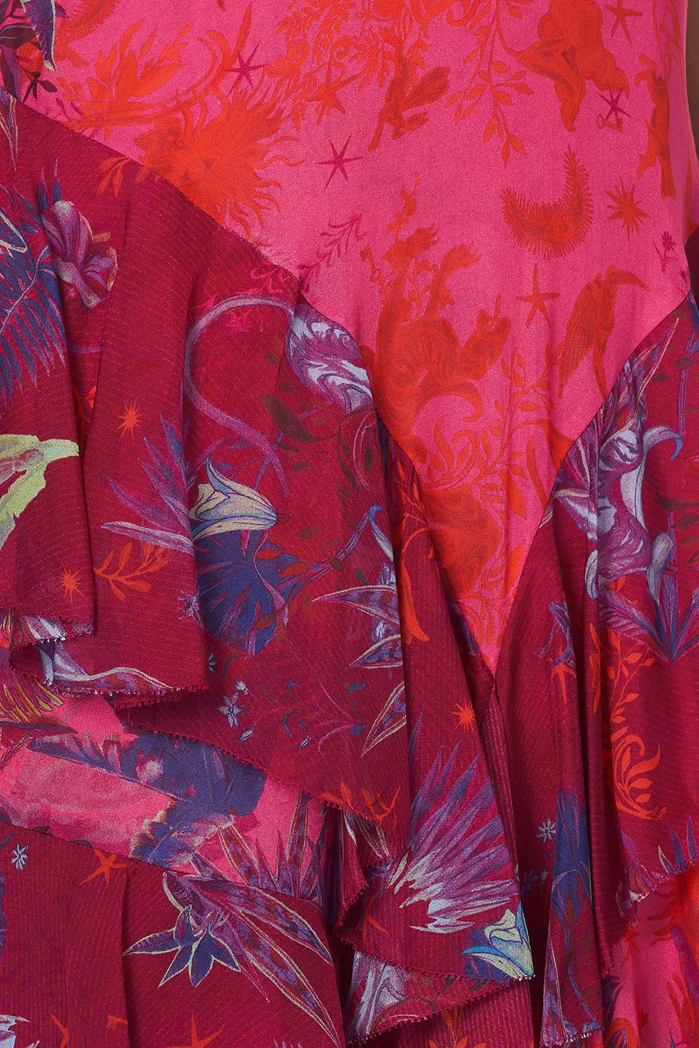 LAYERED ASYMMETRICAL DRESS TROPIC OF NEON
