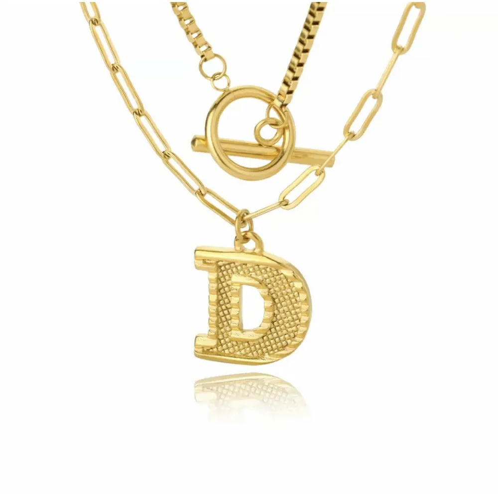 Letter Initial Layer Necklace