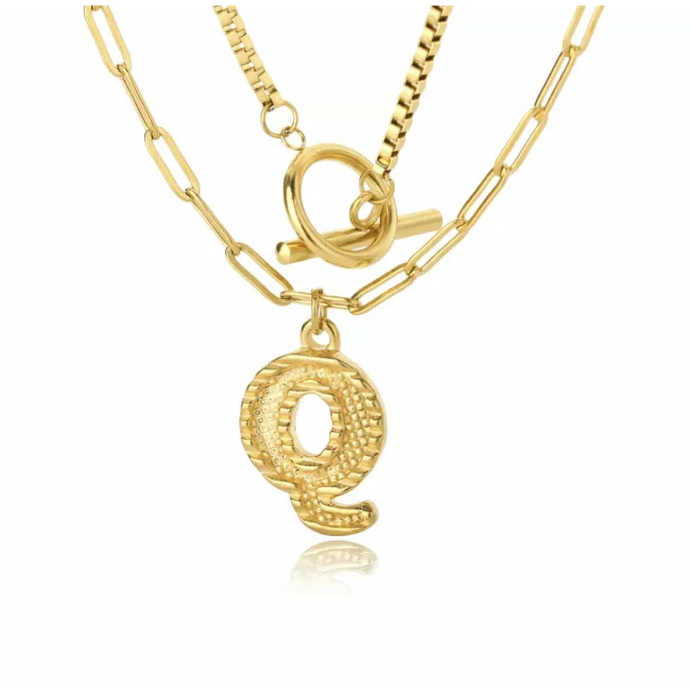 Letter Initial Layer Necklace